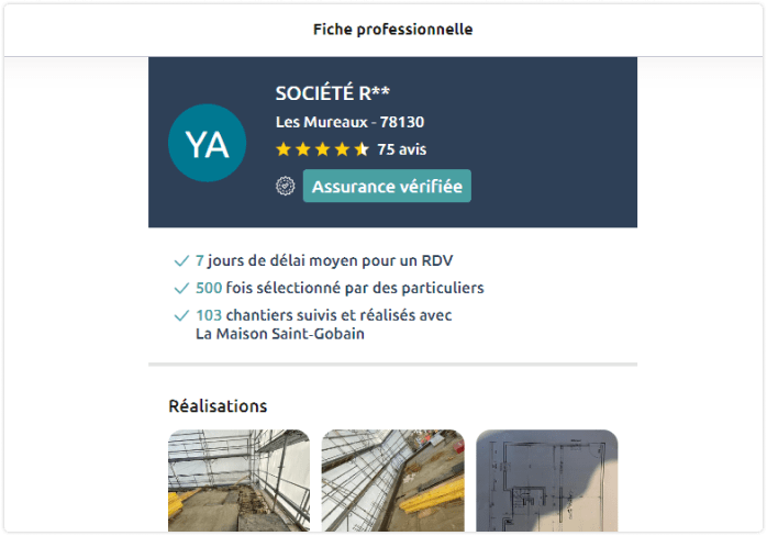 Fiche artisan partenaire La Maison Saint-Gobain